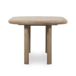 Featuring Jaylen Extension Dining Table - Yucca Oak by Four Hands at Amethyst Home. The rounded edges of this Jaylen Extension Dining Table - Yucca Oak are so dreamy. Made from solid oak with an oak veneer, this both a kid friendly and beautiful table to add to any dining room or kitchen area! The extension piece is self-storing and allows entertainment per.  Amethyst Home provides interior design, new home construction design consulting, vintage area rugs, and lighting in the Portland metro area.