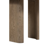 Featuring Jaylen Extension Dining Table - Yucca Oak by Four Hands at Amethyst Home. The rounded edges of this Jaylen Extension Dining Table - Yucca Oak are so dreamy. Made from solid oak with an oak veneer, this both a kid friendly and beautiful table to add to any dining room or kitchen area! The extension piece is self-storing and allows entertainment perfe.  Amethyst Home provides interior design, new home construction design consulting, vintage area rugs, and lighting in the Austin metro area.