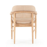 Featuring Josie Dining Chair - Vintage White Wash by Four Hands at Amethyst Home. Mid-century vibes meet modern materials with this Josie Dining Chair - Vintage White Wash. The whitewashed oak frame and float-like seating of top-grain leather add a comfy, light and bright look to any dining room. 
Overall Dimensions: 23"W x 23"L x 32.75"HColors: Harness .  Amethyst Home provides interior design, new home construction design consulting, vintage area rugs, and lighting in the Los Angeles metro area.