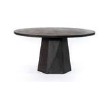 Featuring Kesling Dining Table by Four Hands at Amethyst Home. Made from Solid Mango wood, this Kesling Dining Table brings an organic modern feel to any dining room or living room. 
Overall Dimensions: 60"W x 60"L x 30"H
Colors: Coal On MangoMaterials: Solid MangoWeight: 166.01 lbVolume: 25.07 cu ftClearance from Floor: 28.50"Overhang: 21"Tabletop Thickness:.  Amethyst Home provides interior design, new home construction design consulting, vintage area rugs, and lighting in the Boston metro area.