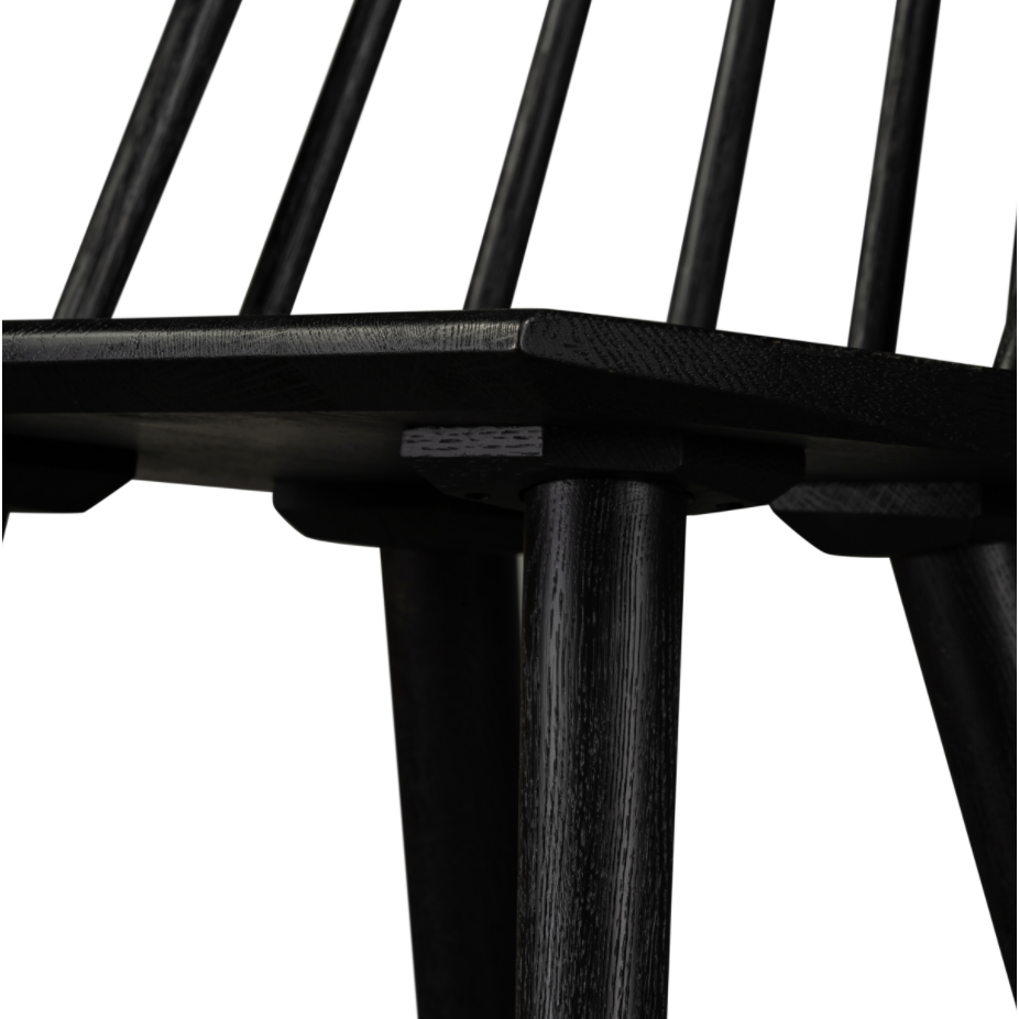Featuring Lewis Windsor Bar + Counter Stool - Black Oak by Four Hands at Amethyst Home. A clean, modern take on the traditional Windsor. This tall and beautiful Windsor Bar Stool is wire-brushed to highlight the cathedral grain of black oak.
Bar Stool Overall Dimensions: 18.25"W x 20.25"L x 44.25"HSeat Depth: 16.50"Seat Height: 29"
Counter Stool Overal.  Amethyst Home provides interior design, new home construction design consulting, vintage area rugs, and lighting in the Newport Beach metro area.
