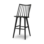 Featuring Lewis Windsor Bar + Counter Stool - Black Oak by Four Hands at Amethyst Home. A clean, modern take on the traditional Windsor. This tall and beautiful Windsor Bar Stool is wire-brushed to highlight the cathedral grain of black oak.
Bar Stool Overall Dimensions: 18.25"W x 20.25"L x 44.25"HSeat Depth: 16.50"Seat Height: 29"
Counter Stool Overall Dimens.  Amethyst Home provides interior design, new home construction design consulting, vintage area rugs, and lighting in the Omaha metro area.
