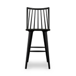 Featuring Lewis Windsor Bar + Counter Stool - Black Oak by Four Hands at Amethyst Home. A clean, modern take on the traditional Windsor. This tall and beautiful Windsor Bar Stool is wire-brushed to highlight the cathedral grain of black oak.
Bar Stool Overall Dimensions: 18.25"W x 20.25"L x 44.25"HSeat Depth: 16.50"Seat Height: 29"
Counter Stool Overall Dimens.  Amethyst Home provides interior design, new home construction design consulting, vintage area rugs, and lighting in the Omaha metro area.