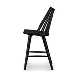 Featuring Lewis Windsor Bar + Counter Stool - Black Oak by Four Hands at Amethyst Home. A clean, modern take on the traditional Windsor. This tall and beautiful Windsor Bar Stool is wire-brushed to highlight the cathedral grain of black oak.
Bar Stool Overall Dimensions: 18.25"W x 20.25"L x 44.25"HSeat Depth: 16.50"Seat Height: 29"
Counter Stool Overall Dimen.  Amethyst Home provides interior design, new home construction design consulting, vintage area rugs, and lighting in the Austin metro area.
