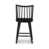 Featuring Lewis Windsor Bar + Counter Stool - Black Oak by Four Hands at Amethyst Home. A clean, modern take on the traditional Windsor. This tall and beautiful Windsor Bar Stool is wire-brushed to highlight the cathedral grain of black oak.
Bar Stool Overall Dimensions: 18.25"W x 20.25"L x 44.25"HSeat Depth: 16.50"Seat Height: 29"
Counter Stool Overall Dimens.  Amethyst Home provides interior design, new home construction design consulting, vintage area rugs, and lighting in the Tampa metro area.