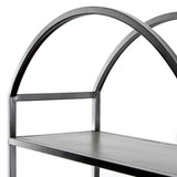Featuring Loomis Bookcase - Black by Four Hands at Amethyst Home. This Loomis Bookcase - Black is sleek, simple and beautifully on-trend. Black-finished iron forms an airy open frame, with an arched top for modernity in any office, living, or other space!
Overall Dimensions: 39.50"W x 15.75"L x 93"H
Colors: BlackMaterials: IronWeight: 105.82 lbVolume: 50.32 cu.  Amethyst Home provides interior design, new home construction design consulting, vintage area rugs, and lighting in the Tampa metro area.
