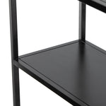 Featuring Loomis Bookcase - Black by Four Hands at Amethyst Home. This Loomis Bookcase - Black is sleek, simple and beautifully on-trend. Black-finished iron forms an airy open frame, with an arched top for modernity in any office, living, or other space!
Overall Dimensions: 39.50"W x 15.75"L x 93"H
Colors: BlackMaterials: IronWeight: 105.82 lbVolume: 50.  Amethyst Home provides interior design, new home construction design consulting, vintage area rugs, and lighting in the Kansas City metro area.