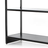 Featuring Loomis Bookcase - Black by Four Hands at Amethyst Home. This Loomis Bookcase - Black is sleek, simple and beautifully on-trend. Black-finished iron forms an airy open frame, with an arched top for modernity in any office, living, or other space!
Overall Dimensions: 39.50"W x 15.75"L x 93"H
Colors: BlackMaterials: IronWeight: 105.82 lbVolume: 50.32 cu.  Amethyst Home provides interior design, new home construction design consulting, vintage area rugs, and lighting in the Omaha metro area.