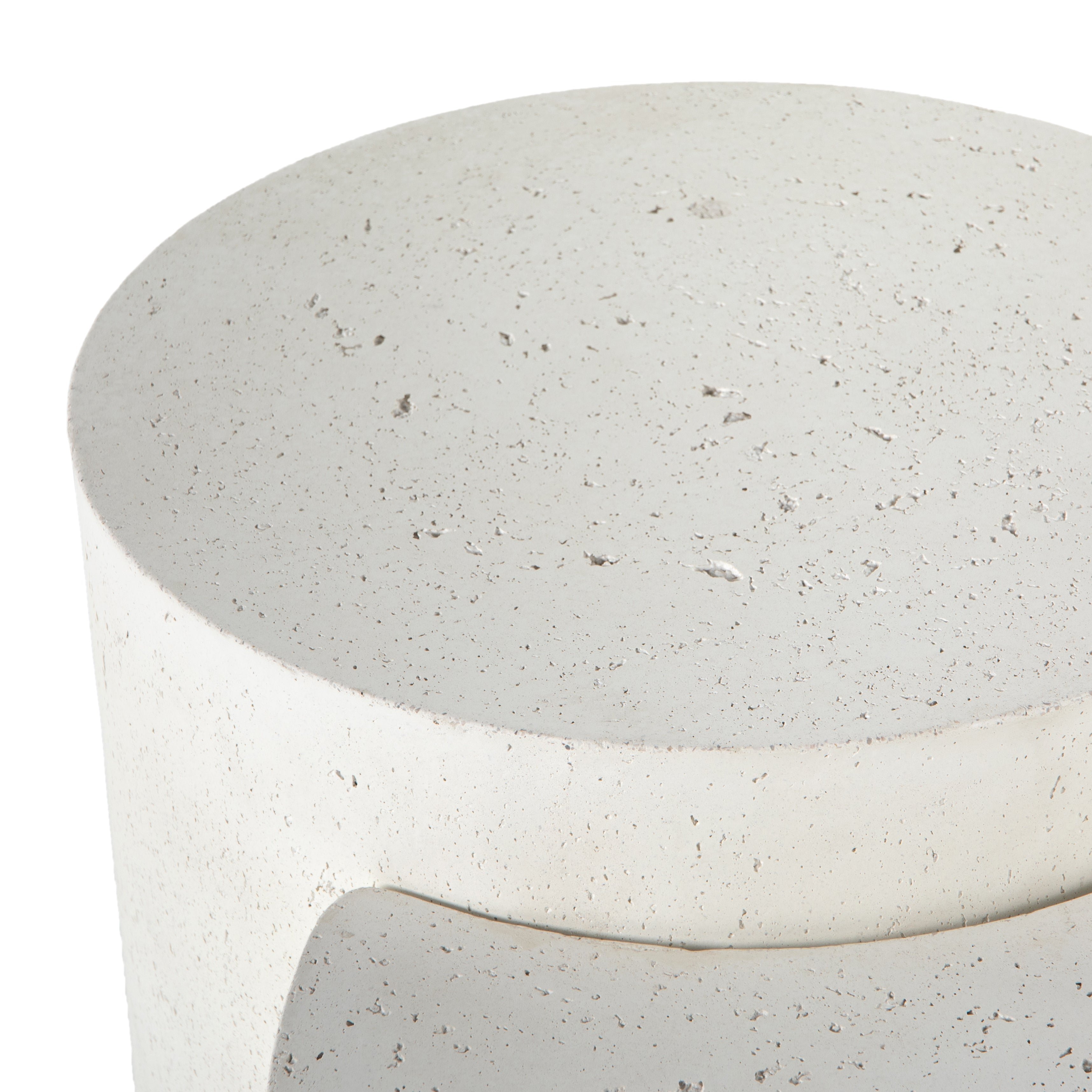Featuring Meza Nesting Coffee Table - Textured White by Four Hands at Amethyst Home. Made from white-finished concrete with deep, textured pitting, this Meza Nesting Coffee Table - Textured White is sturdy and beautiful. Inspired by mid-century coral décor, this nesting coffee table features two tiers for a layered look with modernity.
Overall Dimensions: 43.7.  Amethyst Home provides interior design, new home construction design consulting, vintage area rugs, and lighting in the Omaha metro area.