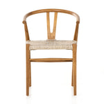 Featuring Muestra Dining Chair - Natural Teak by Four Hands at Amethyst Home. Modern curves redefine classic wishbone seating in this Muestra Dining Chair - Natural Teak. Vintage white all-weather wicker is woven for a dose of fresh texture against a neutral frame of natural teak. Cover or store indoors during inclement weather and when not in use.
Overall .  Amethyst Home provides interior design, new home construction design consulting, vintage area rugs, and lighting in the Monterey metro area.