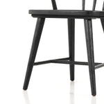 Featuring Naples Dining Chair - Black Oak by Four Hands at Amethyst Home. This Naples Dining Chair - Black Oak is a fresh twist on traditional Windsor-style seating is crafted from solid black-finished oak, for a look that’s always in style.
Overall Dimensions: 20.50"W x 21.50"L x 31.75"HColors: Black Oak, Black Oak VeneerMaterials: Solid Oak, Oak VeneerW.  Amethyst Home provides interior design, new home construction design consulting, vintage area rugs, and lighting in the Alpharetta metro area.