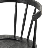 Featuring Naples Dining Chair - Black Oak by Four Hands at Amethyst Home. This Naples Dining Chair - Black Oak is a fresh twist on traditional Windsor-style seating is crafted from solid black-finished oak, for a look that’s always in style.
Overall Dimensions: 20.50"W x 21.50"L x 31.75"HColors: Black Oak, Black Oak VeneerMaterials: Solid Oak, Oak Veneer.  Amethyst Home provides interior design, new home construction design consulting, vintage area rugs, and lighting in the Los Angeles metro area.