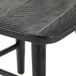 Featuring Naples Dining Chair - Black Oak by Four Hands at Amethyst Home. This Naples Dining Chair - Black Oak is a fresh twist on traditional Windsor-style seating is crafted from solid black-finished oak, for a look that’s always in style.
Overall Dimensions: 20.50"W x 21.50"L x 31.75"HColors: Black Oak, Black Oak VeneerMaterials: Solid Oak, Oak Vene.  Amethyst Home provides interior design, new home construction design consulting, vintage area rugs, and lighting in the Newport Beach metro area.
