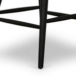 Featuring Ripley Black Oak Bar + Counter Stool by Four Hands at Amethyst Home. A fresh, bar-style take on mid-century Windsor seating is found in this Ripley Black Oak Bar + Counter Stool. Featuring a bowed, sculptural silhouette and soft black finish to highlight the natural grain of weathered oak.
Bar Overall Dimensions: 20.50"W x 20"L x 42.25"HSeat Dept. Amethyst Home provides interior design, new home construction design consulting, vintage area rugs, and lighting in the Des Moines metro area.