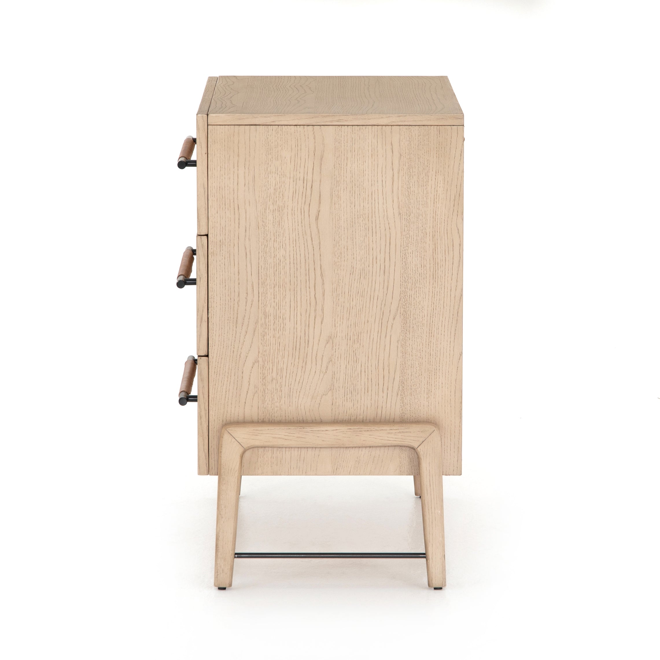 Featuring Rosedale 3 Drawer Dresser by Four Hands at Amethyst Home. The light-finished oak of this Rosedale 3 Drawer Dresser brings a clean, brightness to any room. We love how the three spacious drawers have iron hardware wrapped in a gorgeous, tan leather. The dimension legs with iron connecting them bring a unique look to your bedroom or other area!
Overall.  Amethyst Home provides interior design, new home construction design consulting, vintage area rugs, and lighting in the Omaha metro area.