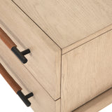 Featuring Rosedale Nightstand by Four Hands at Amethyst Home. The light-finished oak of this Rosedale Nightstand brings a clean, brightness to any room. We love how the two spacious drawers have iron hardware wrapped in a gorgeous, tan leather. The dimension legs with iron connecting them bring a unique look to your bedroom or other area!
Overall Dimension.  Amethyst Home provides interior design, new home construction design consulting, vintage area rugs, and lighting in the Nashville metro area.