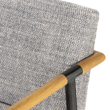 Featuring Rowen Thames Raven Counter Stool by Four Hands at Amethyst Home. We love the textural grey seating upholstered in a high-performance fabric on this Rowen Thames Raven Counter Stool. The angular solid oak arms and black-finished stainless steel framing is perfectly sized to elevate your bar or counter space.
Counter Stool Overall Dimensions: 23"W .  Amethyst Home provides interior design, new home construction design consulting, vintage area rugs, and lighting in the Charlotte metro area.