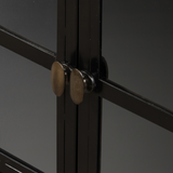 Featuring Shadow Box Media Console Table by Four Hands at Amethyst Home. This Shadow Box Media Console Table gives your inner collector a place to play. Frame prized possessions in a glass enclosure with matte-black metal and brass knobs.
Overall Dimensions: 69"W x 18"L x 29.25"H
Colors: Black, Tempered GlassMaterials: Iron, Tempered GlassWeight: 206.13 lbVol.  Amethyst Home provides interior design, new home construction design consulting, vintage area rugs, and lighting in the Dallas metro area.