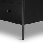 Featuring Soto 5 Drawer Dresser - Black by Four Hands at Amethyst Home. Bring a clean, beautifully industrial look to the bedroom with this Soto 5 Drawer Dresser - Black!  The roomy five-drawer dresser is made from black-finished iron, featuring bronzed iron hardware to elevate the look of any bedroom!
Overall Dimensions: 36"W x 19"L x 38.50"H
Colors: Bla.  Amethyst Home provides interior design, new home construction design consulting, vintage area rugs, and lighting in the Washington metro area.