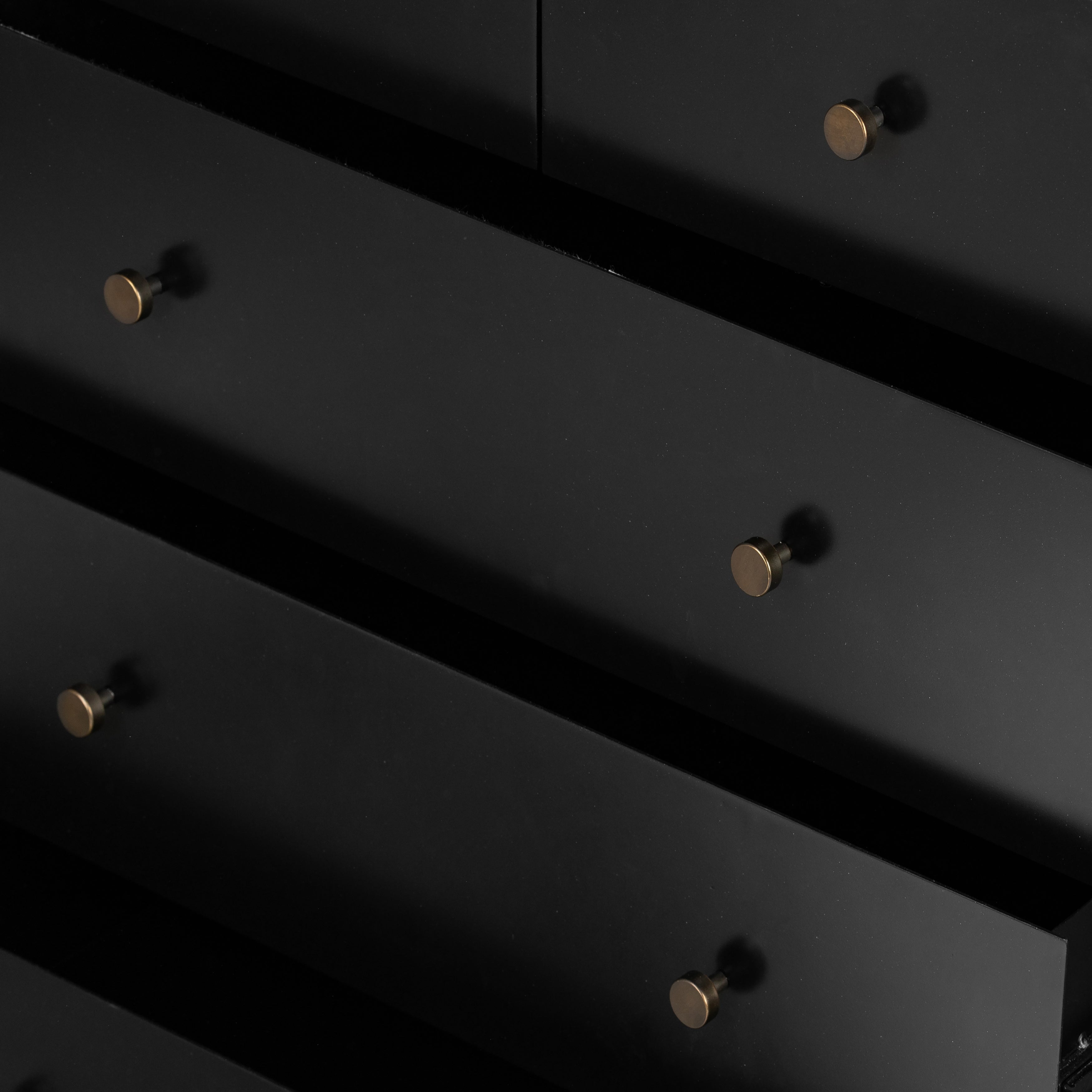 Featuring Soto 5 Drawer Dresser - Black by Four Hands at Amethyst Home. Bring a clean, beautifully industrial look to the bedroom with this Soto 5 Drawer Dresser - Black!  The roomy five-drawer dresser is made from black-finished iron, featuring bronzed iron hardware to elevate the look of any bedroom!
Overall Dimensions: 36"W x 19"L x 38.50"H
Colors: Black,.  Amethyst Home provides interior design, new home construction design consulting, vintage area rugs, and lighting in the Houston metro area.