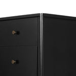 Featuring Soto 5 Drawer Dresser - Black by Four Hands at Amethyst Home. Bring a clean, beautifully industrial look to the bedroom with this Soto 5 Drawer Dresser - Black!  The roomy five-drawer dresser is made from black-finished iron, featuring bronzed iron hardware to elevate the look of any bedroom!
Overall Dimensions: 36"W x 19"L x 38.50"H
Colors: Black,.  Amethyst Home provides interior design, new home construction design consulting, vintage area rugs, and lighting in the Seattle metro area.