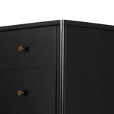 Featuring Soto 5 Drawer Dresser - Black by Four Hands at Amethyst Home. Bring a clean, beautifully industrial look to the bedroom with this Soto 5 Drawer Dresser - Black!  The roomy five-drawer dresser is made from black-finished iron, featuring bronzed iron hardware to elevate the look of any bedroom!
Overall Dimensions: 36"W x 19"L x 38.50"H
Colors: Black,.  Amethyst Home provides interior design, new home construction design consulting, vintage area rugs, and lighting in the Seattle metro area.