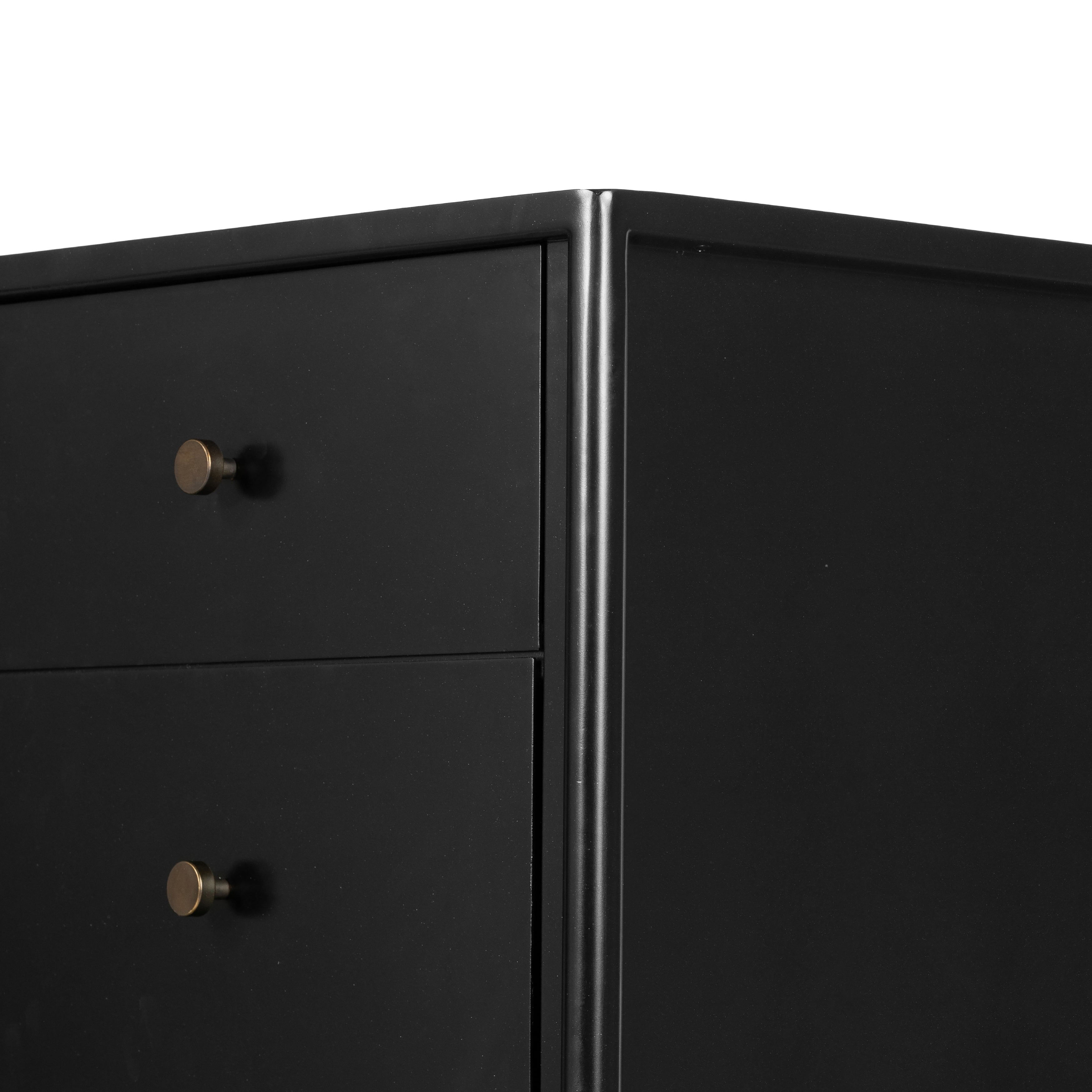 Featuring Soto 5 Drawer Dresser - Black by Four Hands at Amethyst Home. Bring a clean, beautifully industrial look to the bedroom with this Soto 5 Drawer Dresser - Black!  The roomy five-drawer dresser is made from black-finished iron, featuring bronzed iron hardware to elevate the look of any bedroom!
Overall Dimensions: 36"W x 19"L x 38.50"H
Colors: Black,.  Amethyst Home provides interior design, new home construction design consulting, vintage area rugs, and lighting in the Seattle metro area.