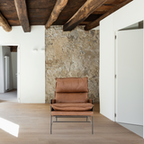 Featuring Taryn Chair - Chaps Saddle by Four Hands at Amethyst Home. A nod to relaxed modernism, playing up the natural depth of exclusive top-grain leather, with buckle details and low-slung styling crafting the hippest of vibes.
Overall Dimensions: 28"W x 37"L x 35"HColors: Chaps Saddle, GunmetalMaterials: Top Grain Leather, IronWeight: 36.16 lbVolume: 21.61.  Amethyst Home provides interior design, new home construction design consulting, vintage area rugs, and lighting in the Miami metro area.