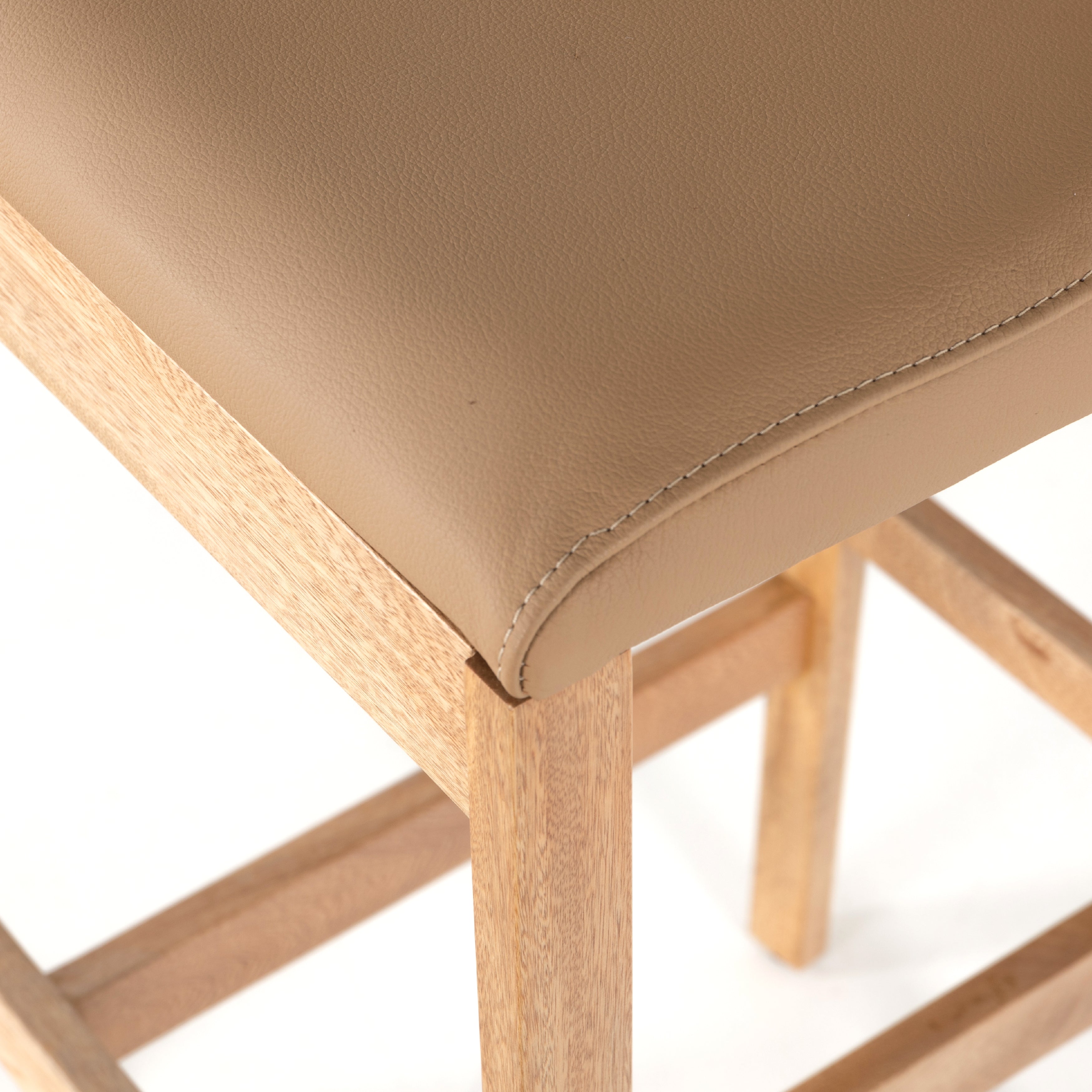 Featuring Tex Bar + Counter Stool by Four Hands at Amethyst Home. Solid Rosa Morada forms a T-shape frame on this Tex Bar + Counter Stool. The light tan top-grain leather seating is so comfy -- a perfectly sized stool for your kitchen island or bar area. 
Bar Stool Overall Dimensions: 20.25"W x 17.75"L x 40.50"HSeat Depth: 16"Seat Height: 30"
Counter Stool .  Amethyst Home provides interior design, new home construction design consulting, vintage area rugs, and lighting in the Monterey metro area.