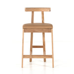 Featuring Tex Bar + Counter Stool by Four Hands at Amethyst Home. Solid Rosa Morada forms a T-shape frame on this Tex Bar + Counter Stool. The light tan top-grain leather seating is so comfy -- a perfectly sized stool for your kitchen island or bar area. 
Bar Stool Overall Dimensions: 20.25"W x 17.75"L x 40.50"HSeat Depth: 16"Seat Height: 30"
Counter Sto.  Amethyst Home provides interior design, new home construction design consulting, vintage area rugs, and lighting in the Los Angeles metro area.