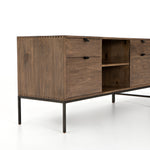 Featuring Trey Desk System - Auburn Poplar by Four Hands at Amethyst Home. This Trey Desk System - Auburn Poplar offers plenty of desk storage by way of three spacious drawers. Metal-secured leather pulls add a textural element of surprise to the drawers for handy storage of legal and letter sized documents - a must have for any office space!
With Filing C.  Amethyst Home provides interior design, new home construction design consulting, vintage area rugs, and lighting in the Charlotte metro area.