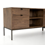 Featuring Trey Desk System - Auburn Poplar by Four Hands at Amethyst Home. This Trey Desk System - Auburn Poplar offers plenty of desk storage by way of three spacious drawers. Metal-secured leather pulls add a textural element of surprise to the drawers for handy storage of legal and letter sized documents - a must have for any office space!
With Filing Cabin.  Amethyst Home provides interior design, new home construction design consulting, vintage area rugs, and lighting in the Miami metro area.