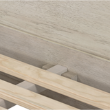 Featuring Viggo Bed by Four Hands at Amethyst Home. Finished in a beautifully light vintage white this Viggo Bed is a low, clean-lined oak bed featuring inset panel detailing on head and foot boards plus side rails, for an elegant, angular look for any bedroom. 
Colors: Vintage White Oak, Vintage White Oak SolidMaterials: Oak Veneer, Solid Oak
Queen Overall D.  Amethyst Home provides interior design, new home construction design consulting, vintage area rugs, and lighting in the Dallas metro area.