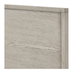 Featuring Viggo Bed by Four Hands at Amethyst Home. Finished in a beautifully light vintage white this Viggo Bed is a low, clean-lined oak bed featuring inset panel detailing on head and foot boards plus side rails, for an elegant, angular look for any bedroom. 
Colors: Vintage White Oak, Vintage White Oak SolidMaterials: Oak Veneer, Solid Oak
Queen Overall.  Amethyst Home provides interior design, new home construction design consulting, vintage area rugs, and lighting in the Portland metro area.