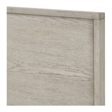 Featuring Viggo Bed by Four Hands at Amethyst Home. Finished in a beautifully light vintage white this Viggo Bed is a low, clean-lined oak bed featuring inset panel detailing on head and foot boards plus side rails, for an elegant, angular look for any bedroom. 
Colors: Vintage White Oak, Vintage White Oak SolidMaterials: Oak Veneer, Solid Oak
Queen Overall.  Amethyst Home provides interior design, new home construction design consulting, vintage area rugs, and lighting in the Portland metro area.