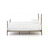 Featuring Westwood Bed by Four Hands at Amethyst Home. Beguiling curves soften hard materials for marked drama with this Westwood Bed. Slim, hammered iron is finished in antique brass for depth that defies this frame's feminine air. Low-profile box spring recommended.
Colors: Antique BrassMaterials: Iron
Queen Overall Dimensions:  62.00"w x 84.00"d x 51.00"h.  Amethyst Home provides interior design, new home construction design consulting, vintage area rugs, and lighting in the Seattle metro area.