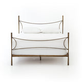 Featuring Westwood Bed by Four Hands at Amethyst Home. Beguiling curves soften hard materials for marked drama with this Westwood Bed. Slim, hammered iron is finished in antique brass for depth that defies this frame's feminine air. Low-profile box spring recommended.
Colors: Antique BrassMaterials: Iron
Queen Overall Dimensions:  62.00"w x 84.00"d x 51.00.  Amethyst Home provides interior design, new home construction design consulting, vintage area rugs, and lighting in the Park City metro area.