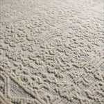 The captivating Reign Ria Rug by Jaipur Living introduces detail-rich design and inviting high-low pile to contemporary and traditional homes alike. Hand knotted by skilled artisans, the Ria wool rug creates depth and dimension with a cozy inviting cream and light blue palette. Amethyst Home provides interior design services, furniture, rugs, and lighting in the Kansas City metro area.