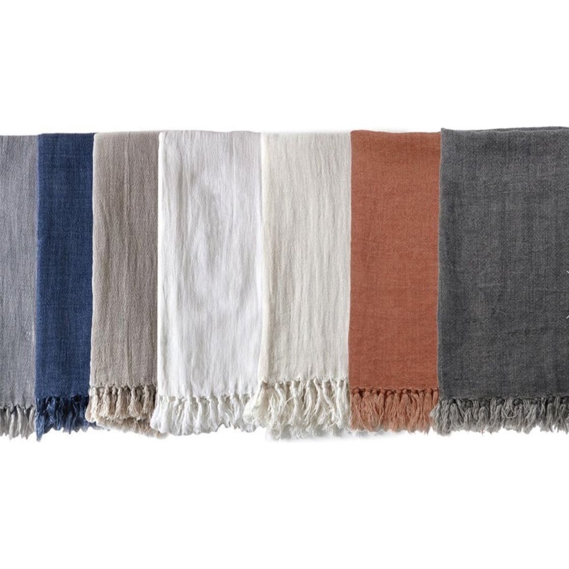 Montauk Blanket Collection White - Amethyst Home