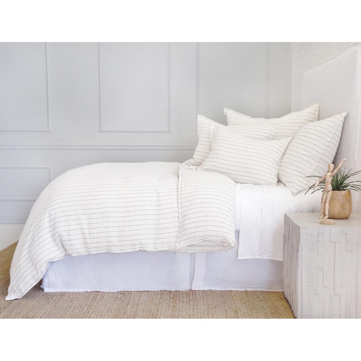 Blake Duvet Collection Cream/Gray - Amethyst Home