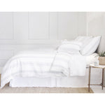 Jackson  Duvet Collection White/Ocean - Amethyst Home