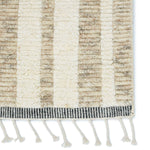 Featuring Keoka Quest Hand-Knotted Rug by Jaipur Living at Amethyst Home. The Keoka Quest Area Rug boasts a fresh take on classic Afghani hand-knotted textiles. In easy-to-deocrate tones of beige, light gray, and ivory, the light and airy colorway of the Quest rug anchors room with versatility and neutral appeal. The texture-rich wool pile features a ribbed c.  Amethyst Home provides interior design, new home construction design consulting, vintage area rugs, and lighting in the Dallas metro area.