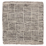 Featuring Rize Mugler Hand-Knotted Rug by Jaipur Living at Amethyst Home. The Rize Mugler Area Rug offers intricate and delicately designed global patterns to the modern home. A thatched square motif creates an eye-catching geometric design on the artistically distressed Mugler area rug. In an earthy ivory and black colorway, this durable hand-knotted wool acc.  Amethyst Home provides interior design, new home construction design consulting, vintage area rugs, and lighting in the Omaha metro area.