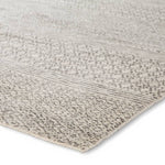 Featuring Rize Neema Hand-Knotted Rug by Jaipur Living at Amethyst Home. The Rize Neema Area Rugs offers intricate and delicately designed global patterns to the modern home. Small-scale geometric motifs create a captivating banded design on the artistically distressed Neema area rug. In a light neutral colorway of white and gray, this durable hand-kno.  Amethyst Home provides interior design, new home construction design consulting, vintage area rugs, and lighting in the Newport Beach metro area.