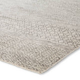 Featuring Rize Neema Hand-Knotted Rug by Jaipur Living at Amethyst Home. The Rize Neema Area Rugs offers intricate and delicately designed global patterns to the modern home. Small-scale geometric motifs create a captivating banded design on the artistically distressed Neema area rug. In a light neutral colorway of white and gray, this durable hand-kno.  Amethyst Home provides interior design, new home construction design consulting, vintage area rugs, and lighting in the Newport Beach metro area.