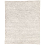 Featuring Rize Neema Hand-Knotted Rug by Jaipur Living at Amethyst Home. The Rize Neema Area Rugs offers intricate and delicately designed global patterns to the modern home. Small-scale geometric motifs create a captivating banded design on the artistically distressed Neema area rug. In a light neutral colorway of white and gray, this durable hand-knotte.  Amethyst Home provides interior design, new home construction design consulting, vintage area rugs, and lighting in the Alpharetta metro area.