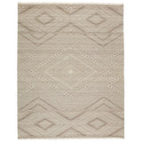 Featuring Satori Suriya Rug by Jaipur Living at Amethyst Home. The handwoven Satori Suriya Area Rug showcases dynamic, global designs with mesmerizing linear details and geometric motifs. The Suriya rug features a versatile, neutral palette and an intricate tribal and diamond pattern. The short fringe detail adds texture to this light brown and cream-c.  Amethyst Home provides interior design, new home construction design consulting, vintage area rugs, and lighting in the Newport Beach metro area.