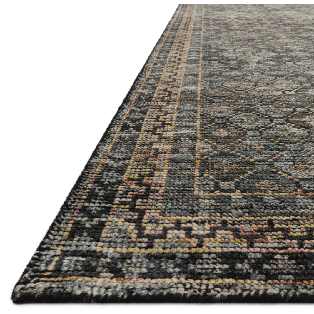 Featuring Amara Ink/Turquoise Hand-Knotted Rug by Loloi at Amethyst Home. Hand-knotted of 100% wool, the Amara Ink/Turquoise Rug creates a casual yet refined vibe with high-end appeal. Showcase in your bedroom, living room, entryway, or other high-traffic area of your home.
Hand Knotted100% WoolAMM-01 Ink/Turquoise
Clean spills immediately by blotting with a .  Amethyst Home provides interior design, new home construction design consulting, vintage area rugs, and lighting in the Dallas metro area.