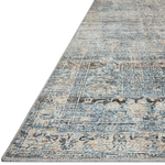 Featuring Billie Amber Lewis x Loloi Denim / Blush Rug by Loloi at Amethyst Home. Touting richly saturated colors and a distressed pattern, the Billie Collection captures the look of a well-worn antique rug at a remarkable value. Reminiscent of one-of-a-kind rugs, this Amber Lewis x Loloi collection features random variations in color that render no two pi.  Amethyst Home provides interior design, new home construction design consulting, vintage area rugs, and lighting in the Nashville metro area.