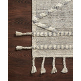 Featuring Iman Ivory / Light Grey Hand-Knotted Rug by Loloi at Amethyst Home. A new take on Moroccan style rugs, theIman Ivory/Light Grey Area Rug is hand knotted of wool and cotton by skilled artisans in India. The surface features linear and braided details, creating tonal variations that make each piece unique. Plus, each design is finished with playfu.  Amethyst Home provides interior design, new home construction design consulting, vintage area rugs, and lighting in the Alpharetta metro area.